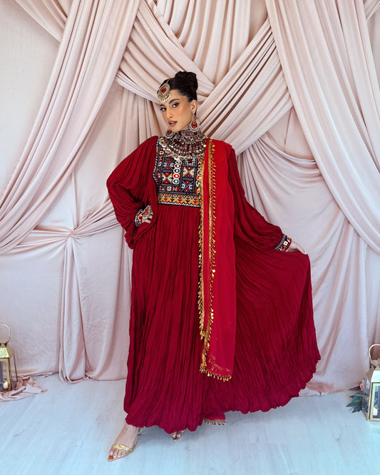 Maroon Flowy Dress