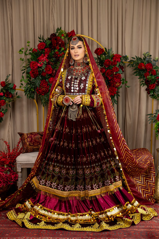 Bridal Burgundy Dress