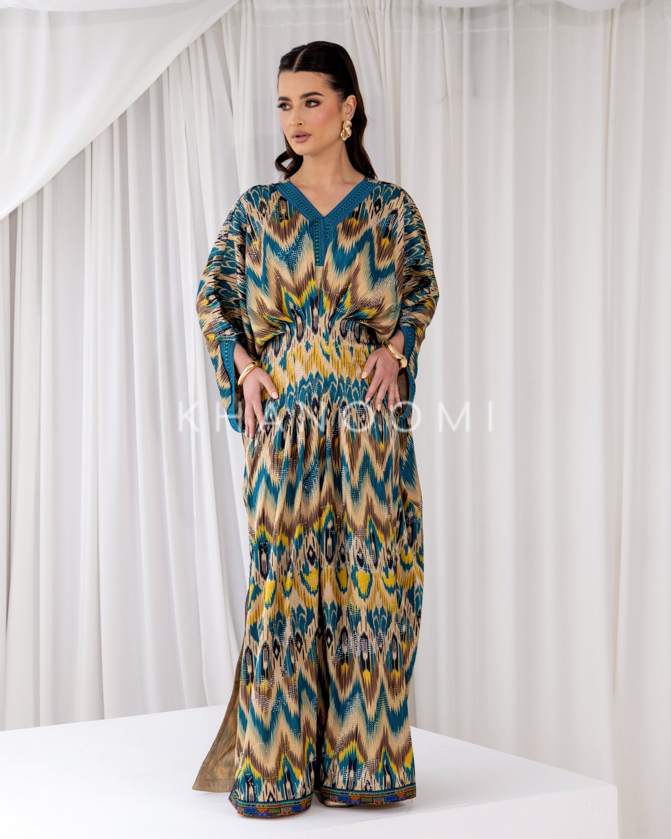Desert Teal Kaftan